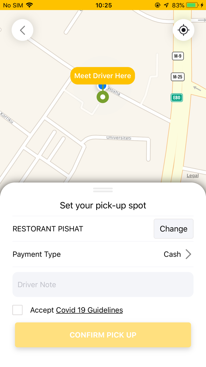 ShoferiIM taxi ride in Kosovo