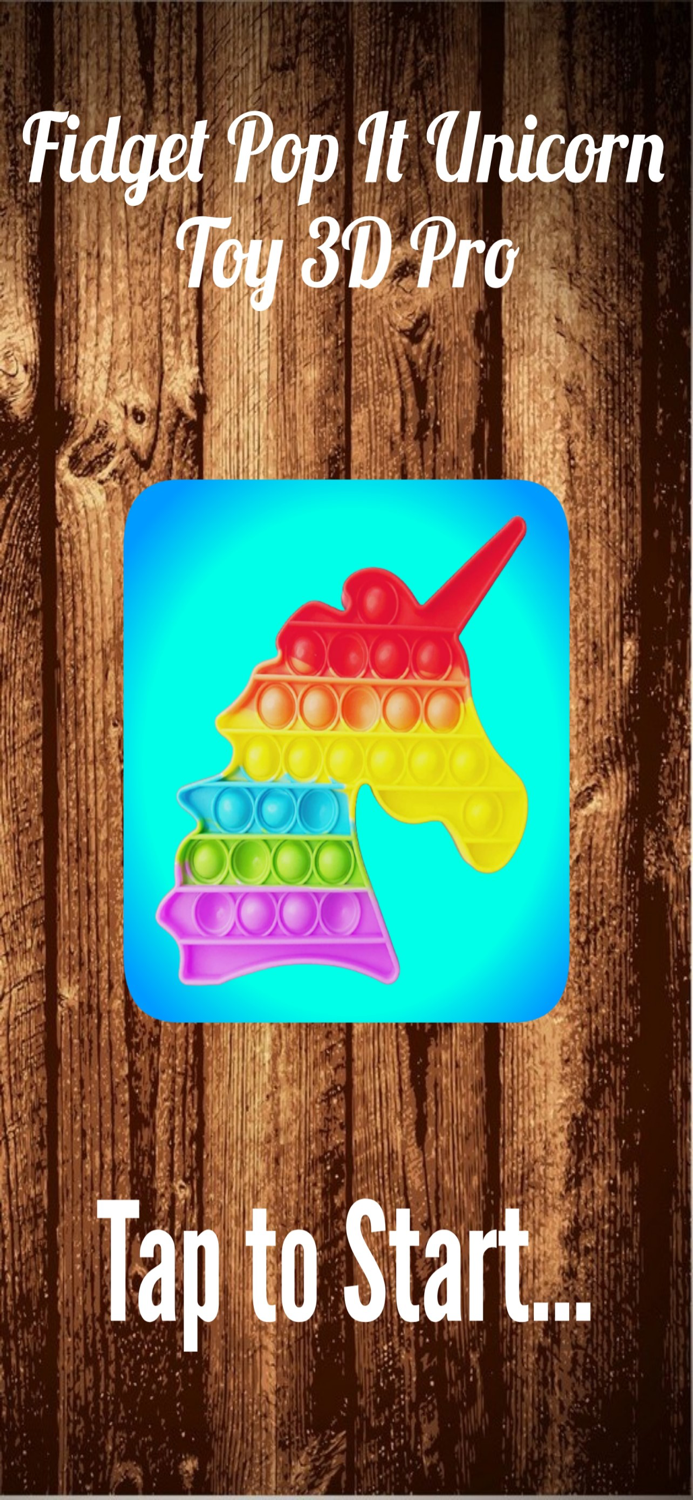 Fidget Pop It Unicorn Toy 3D