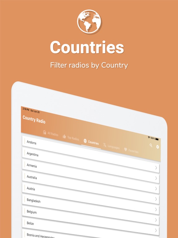 Country Radio / Country Music iPad screenshot 5 - Music app