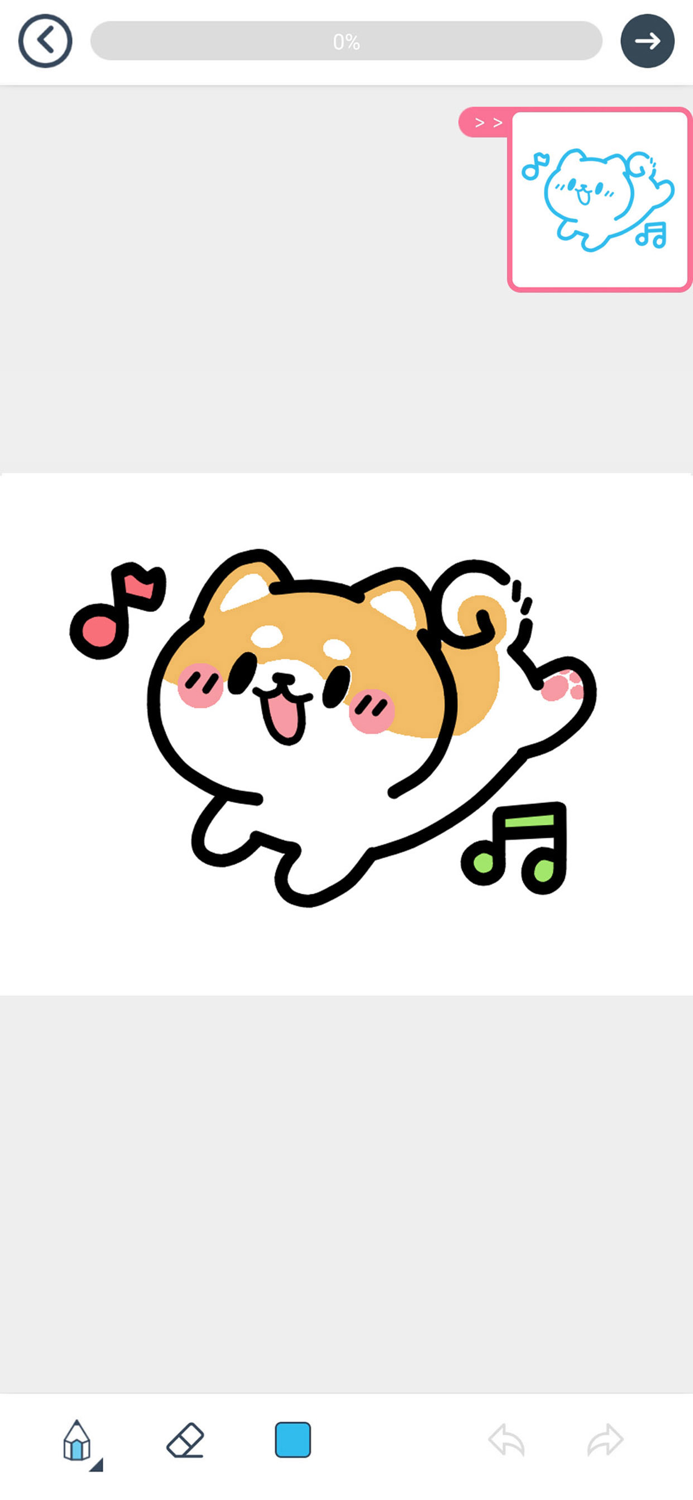 漫芽糖简笔画-二次元绘画填色涂鸦