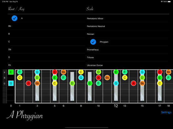 Screenshot #4 pour Guitar Scales for iPad