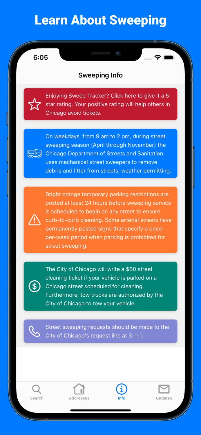 Chicago Sweep Tracker