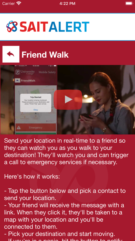 #3. SAIT ALERT (iOS) By: Southern Alberta Institute of Technology