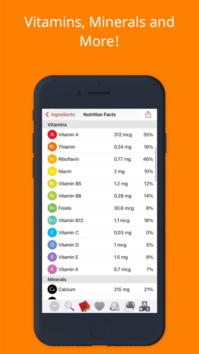 Nutrients - Nutrition Facts Screenshot