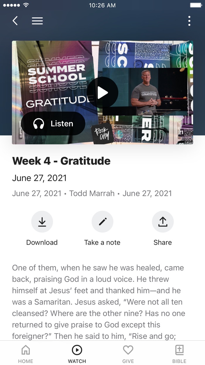 Rock City Church App