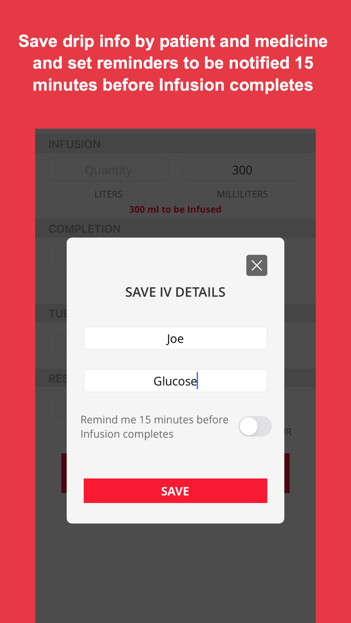 Drip Rate Infusion Calculator