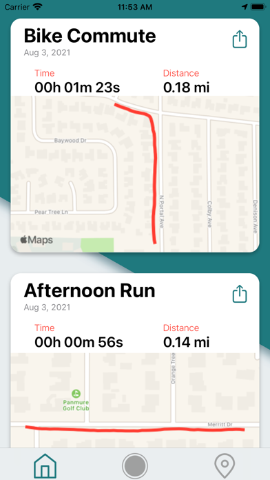 My Fitness Activity Tracker Screenshot