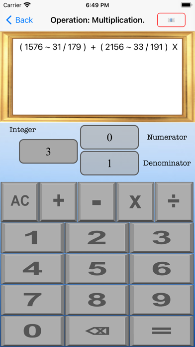 Fraction Pro Calculator Screenshot