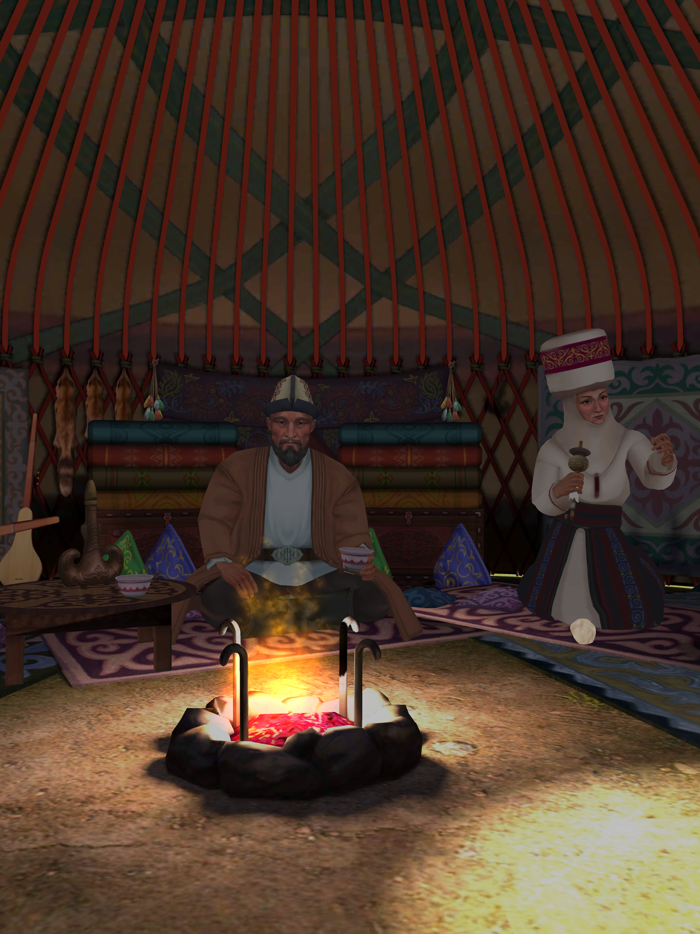 Kyrgyz national yurt AR