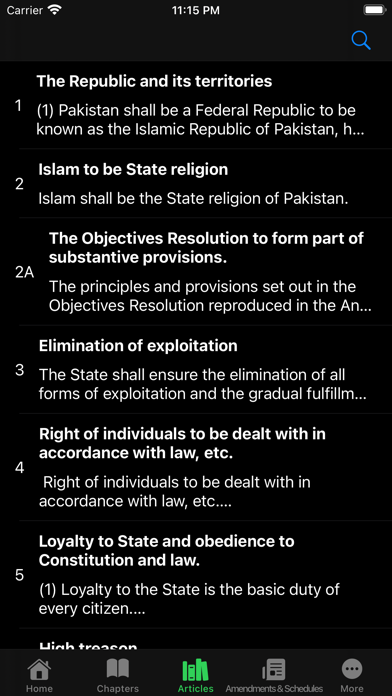 Constitution of Pakistan 1973 Screenshot