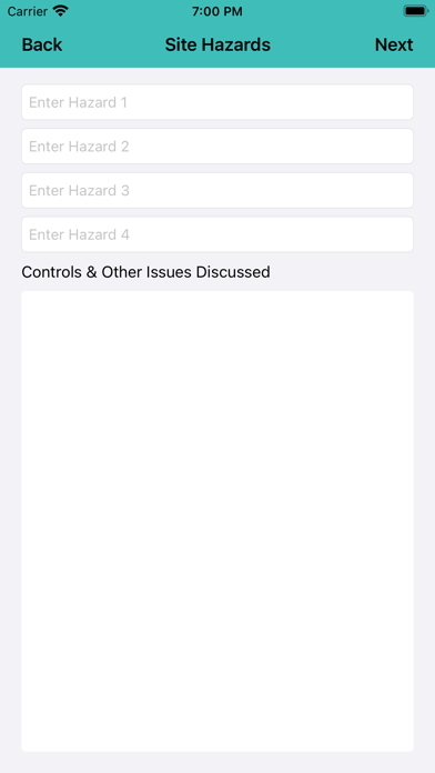 SITE RISK ASSESSMENT Screenshot