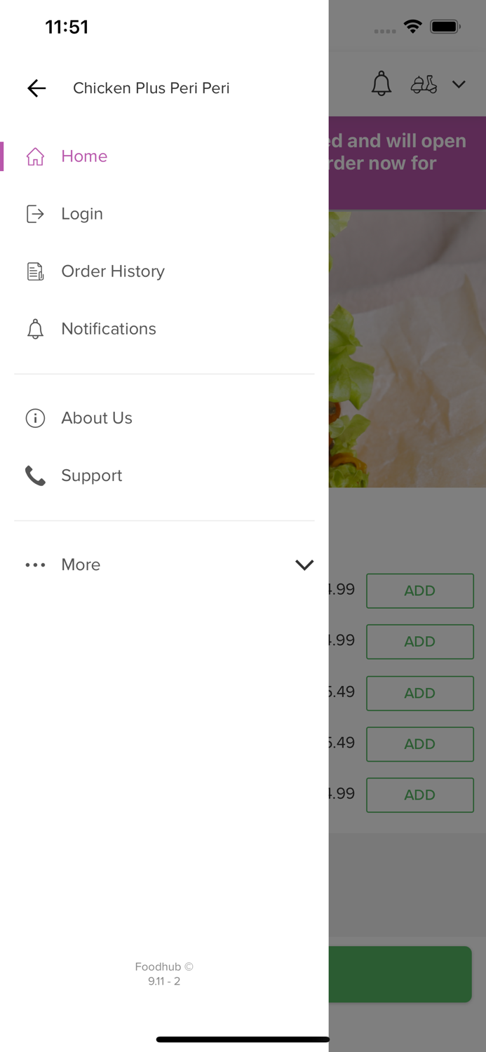 Chicken plus peri peri