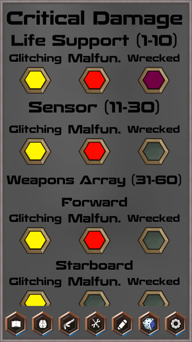 Star Explorer Character Sheet Screenshot