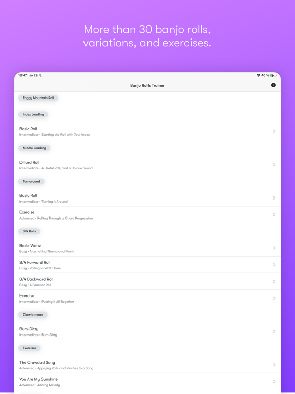Screenshot #6 pour Banjo Rolls Trainer