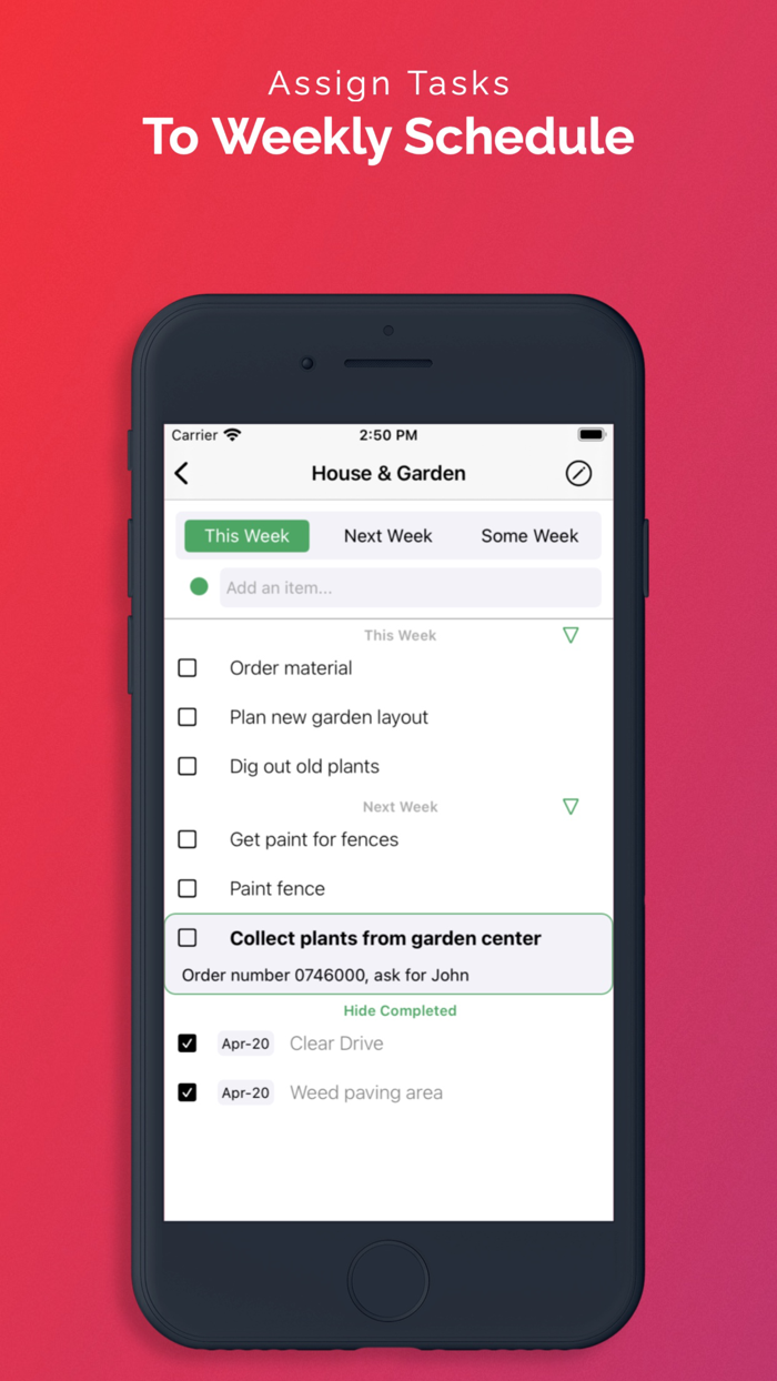 TwoWeeks To-Do Organizer