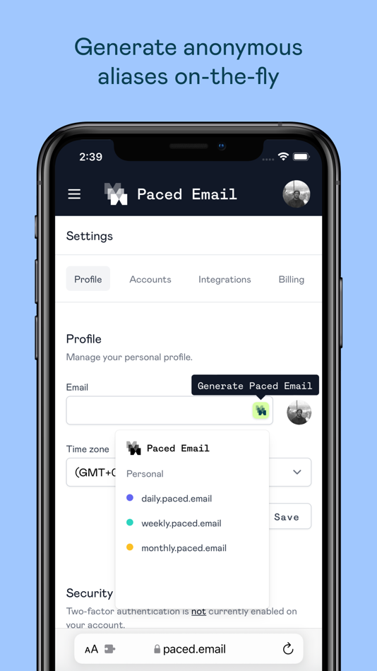 #3. Paced Email (macOS) By: Jemcode Limited