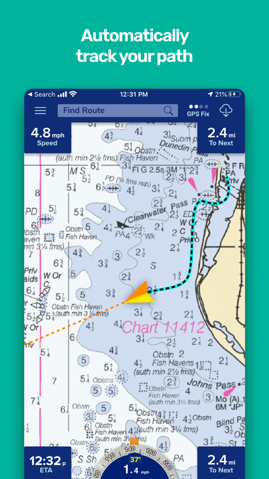 #5. PRO CHARTS - Marine Navigation (iOS) 由: MiraTrex, Inc.