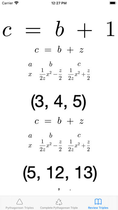 Screenshot #3 pour Pythagorean Triples Tutor