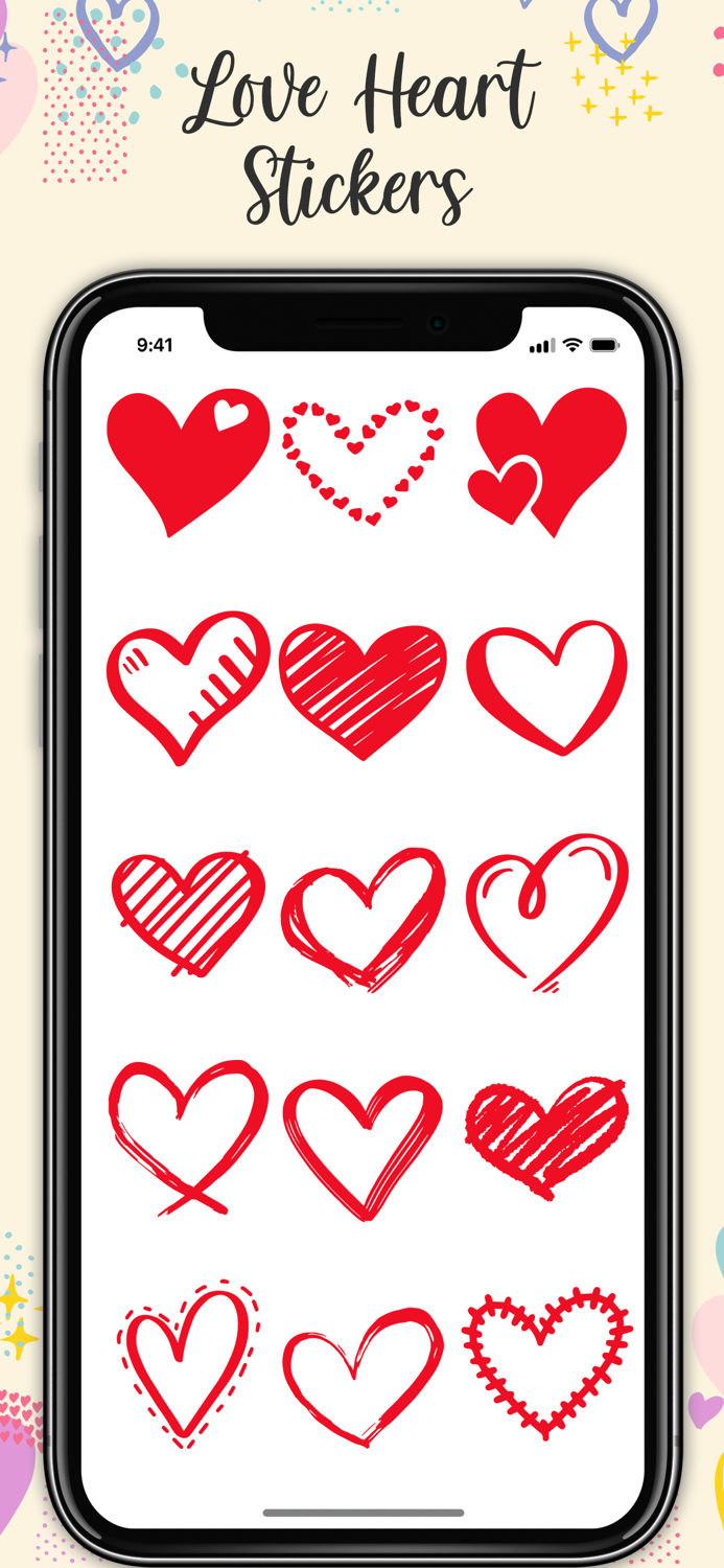 Lovely Heart Stickers