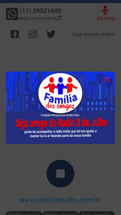 Radio 9 de Julho Screenshot