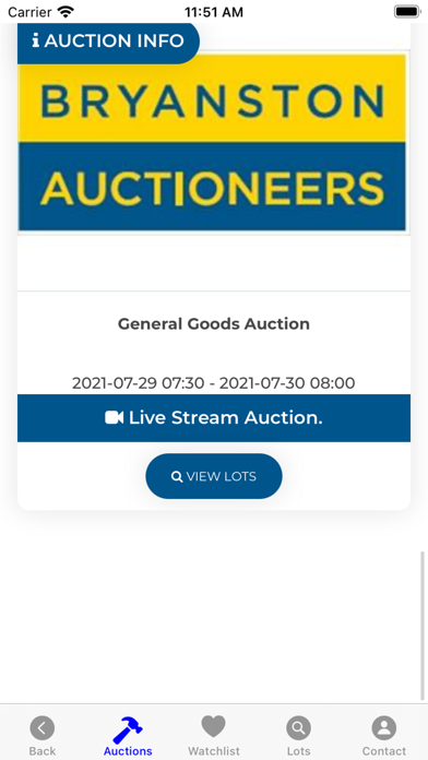 Bryanston Auctioneers Screenshot