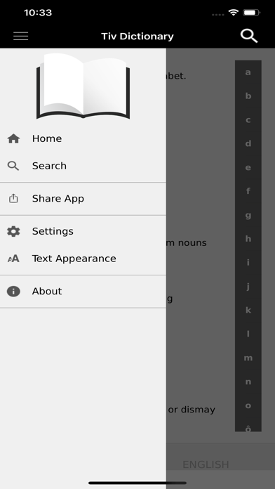 Tiv Dictionary Screenshot