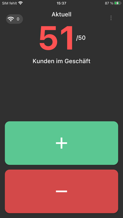 Kunden-Zähler Screenshot