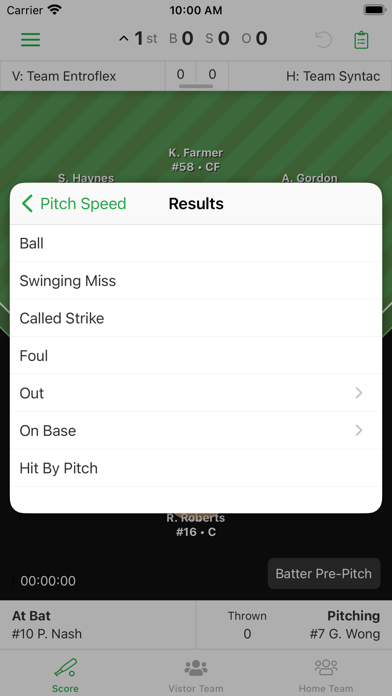 DiamondKast Scoring App Screenshot