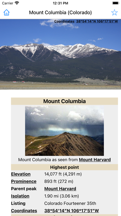 Colorado Fourteeners Screenshot