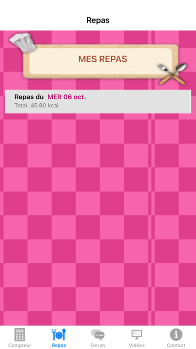 Votre Compteur de Calories Screenshot