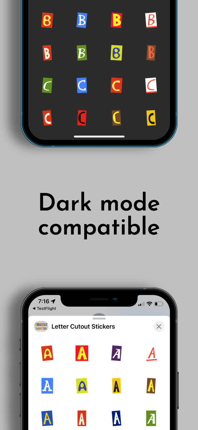 Letter Cutout Stickers