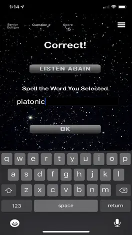 Game screenshot Senior - Comet Spelling Games apk