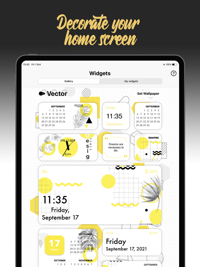Live Widgets for iPad