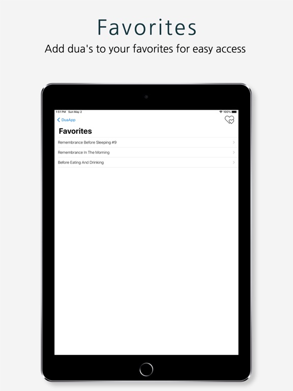 DuaApp iPad screenshot 3 - Reference app