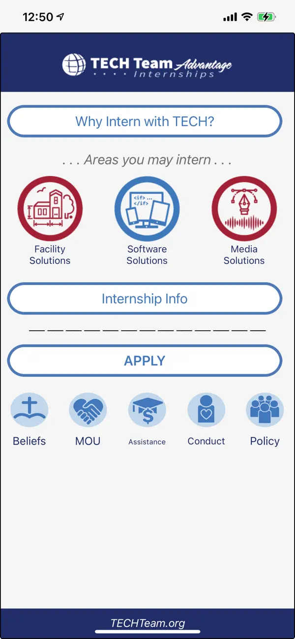 #1. Tech Intern Info (iOS) Podle: Missionary TECH Team