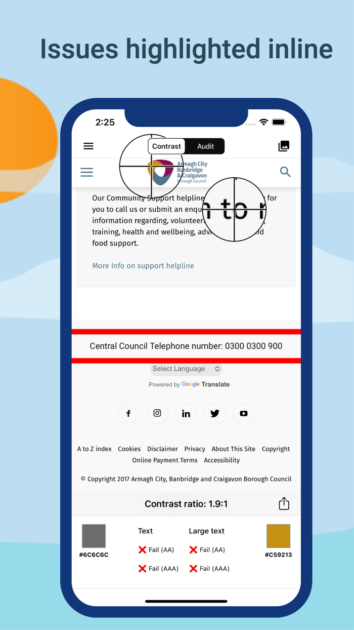 A11Y Audit  Color Contrast