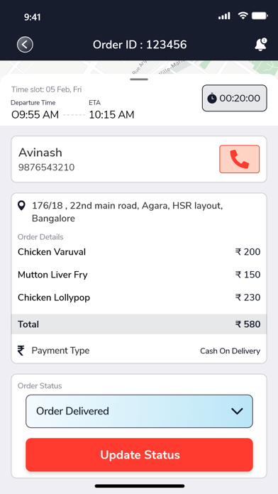 SAAS FOOD SHIPPING APP Screenshot