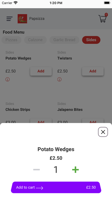 Paps Pizza & Shakes Screenshot