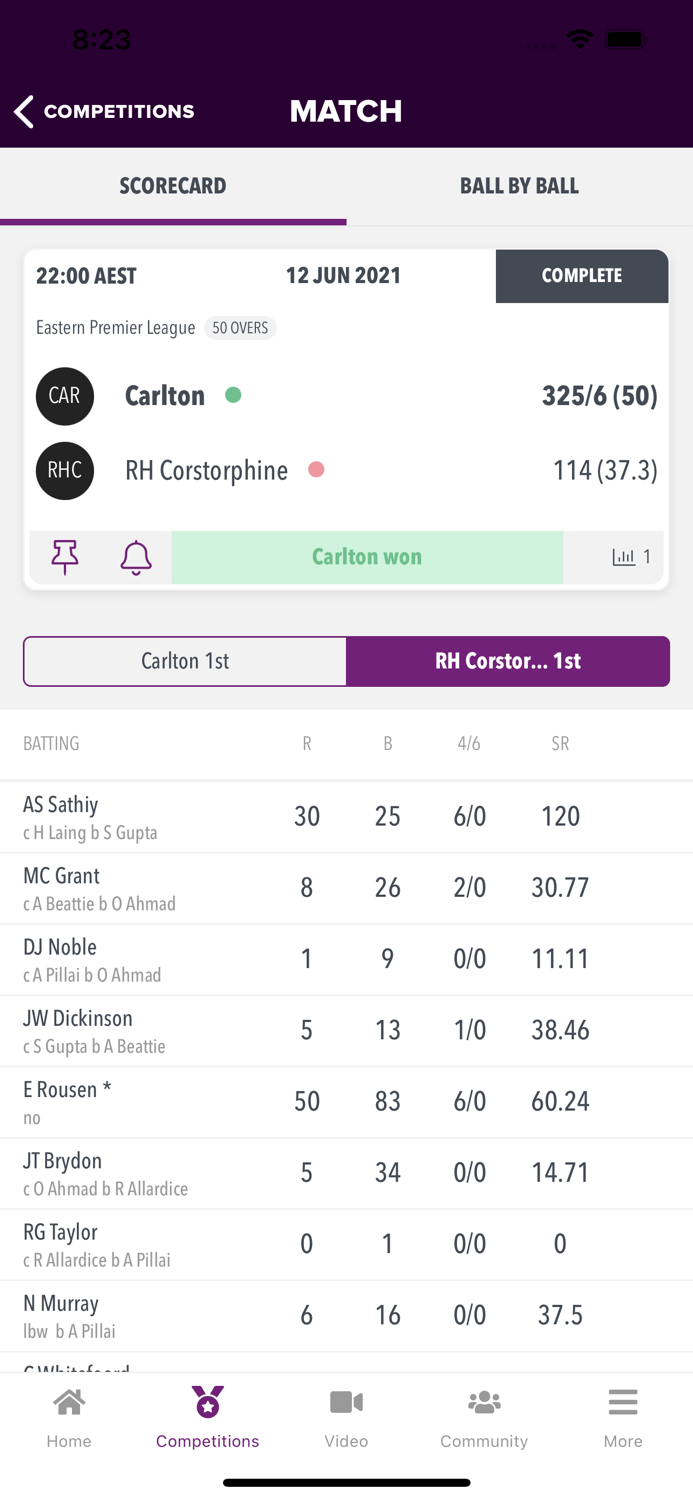 Cricket Scotland Live
