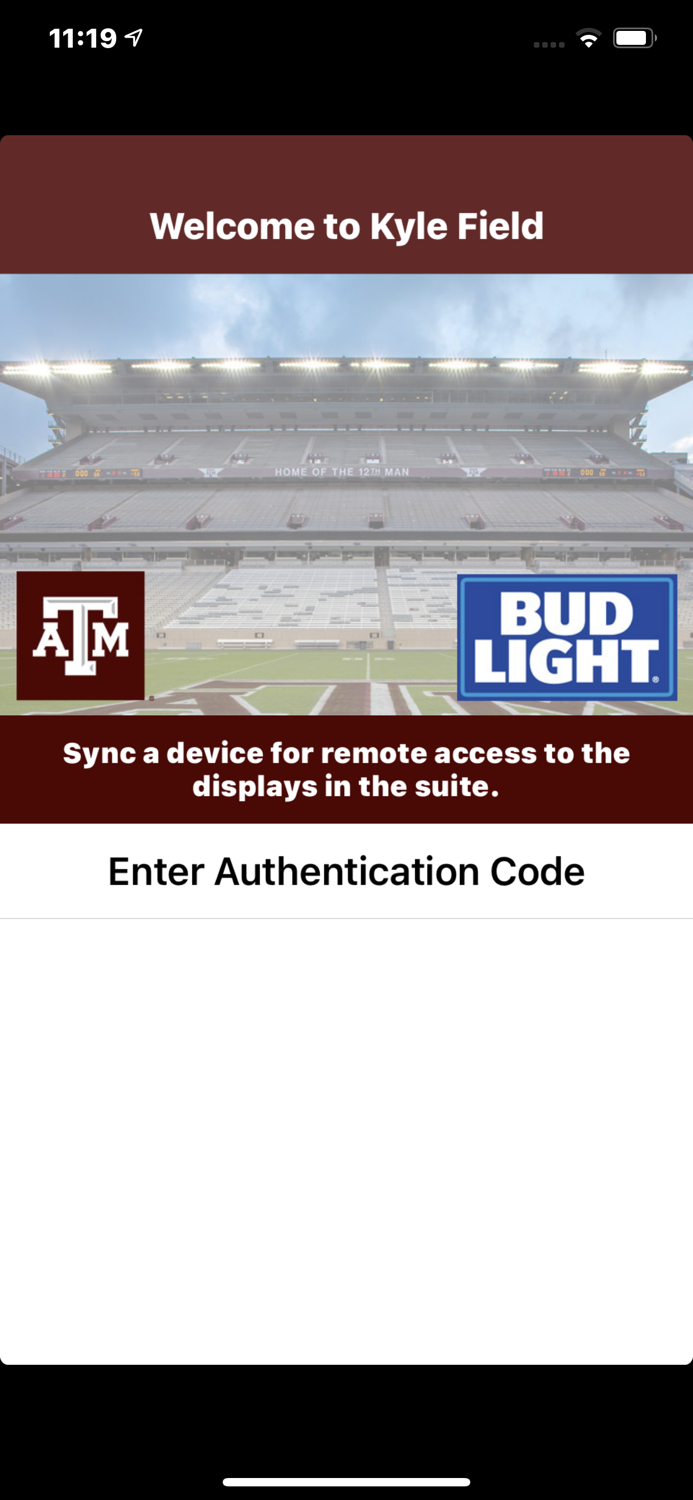 Kyle Field TV Control App