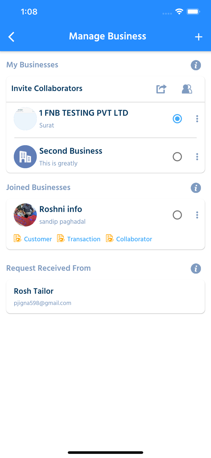 CreditLog – Ledger Account