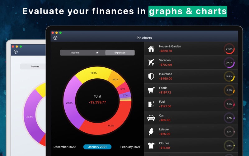 MoneyStats Pro Screenshot