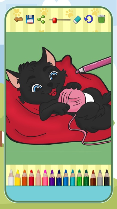 Coloring cats and kittens Screenshot