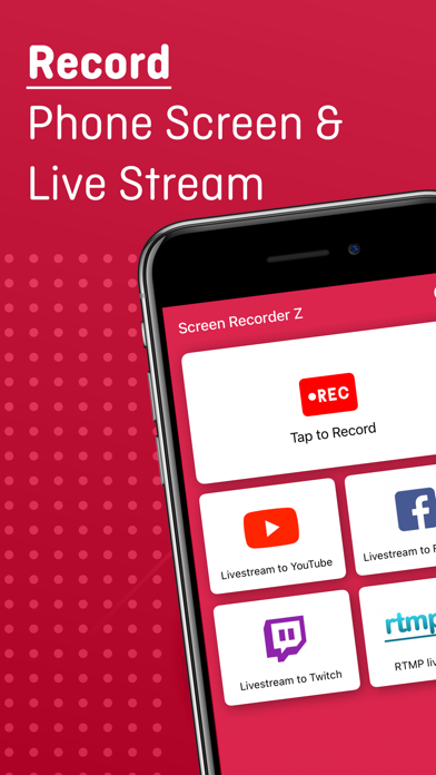 Screen Recorder Z - Livestreamのおすすめ画像1