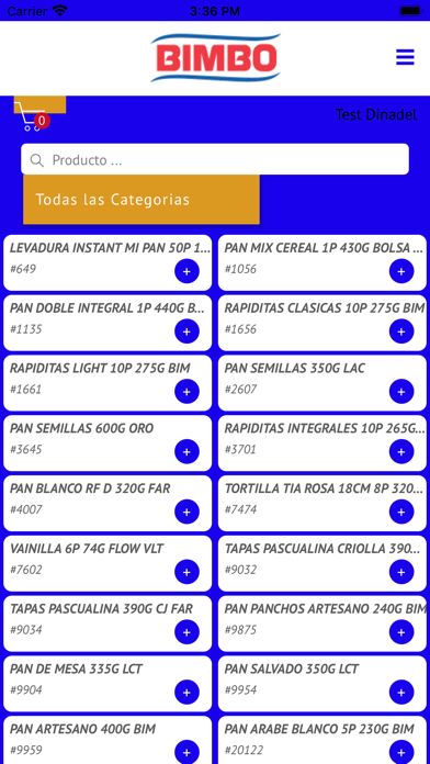 Bimbo Gestión de Pedidos Screenshot