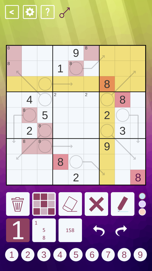 #1. Arrow Sudoku (iOS) 由: Nick Carney
