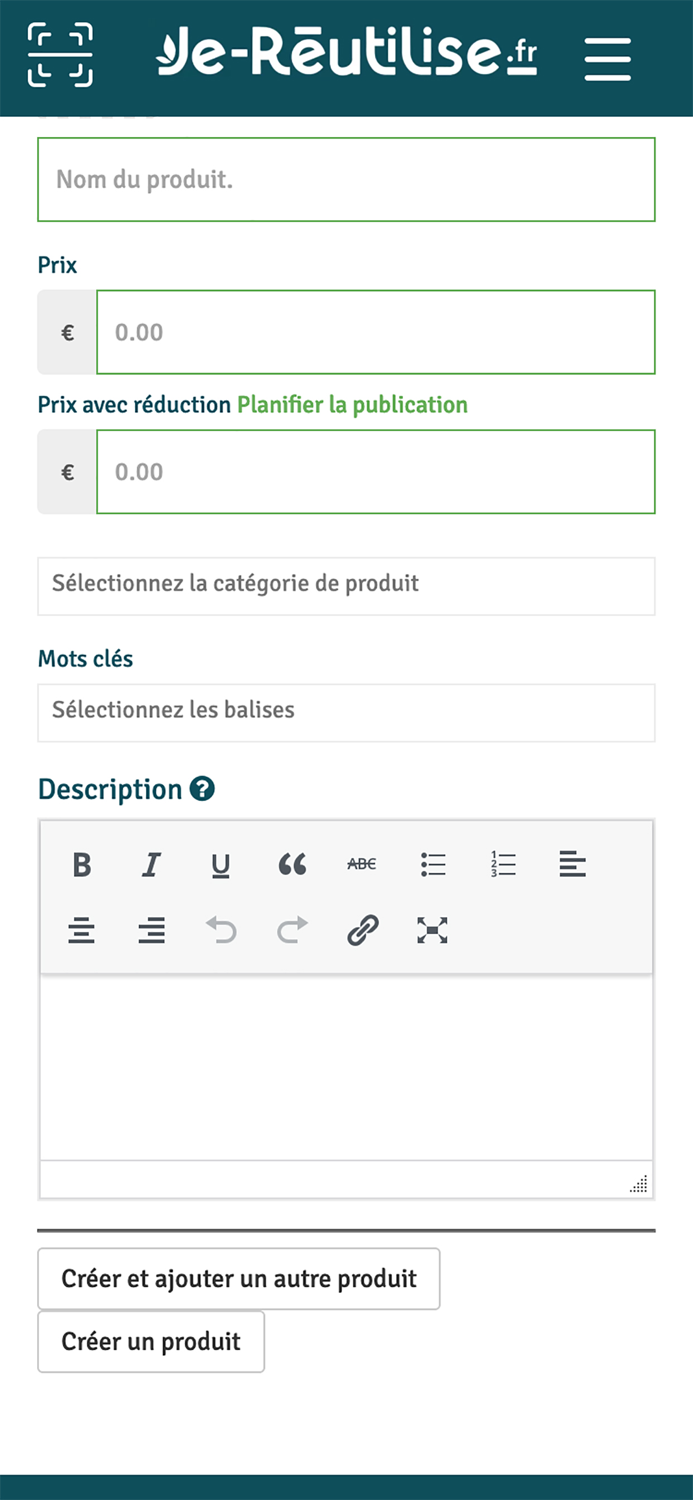 Vendeur Je Réutilise
