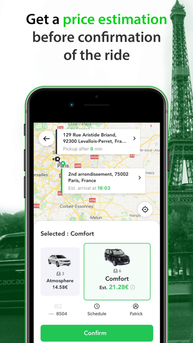 Caocao – chauffeurs VTC Paris Screenshot