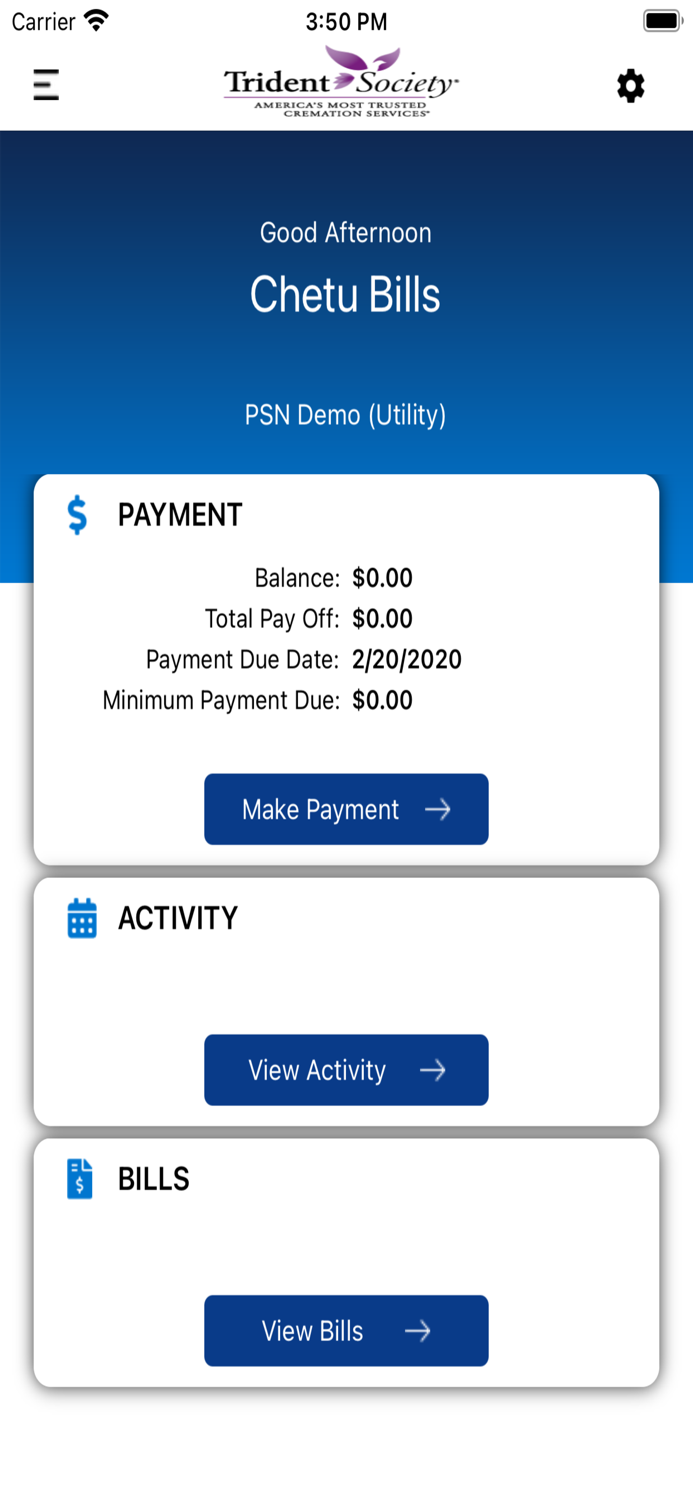Trident Society Bill Pay