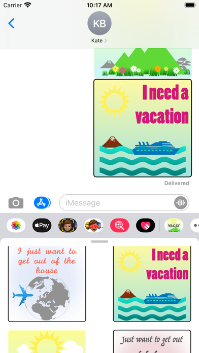 vacay stickers Screenshot